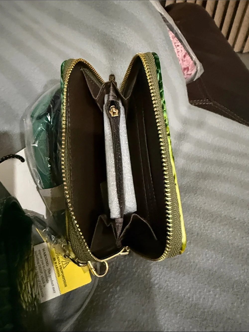 Iridescent Green Croc-Embossed Top-Handle Satchel